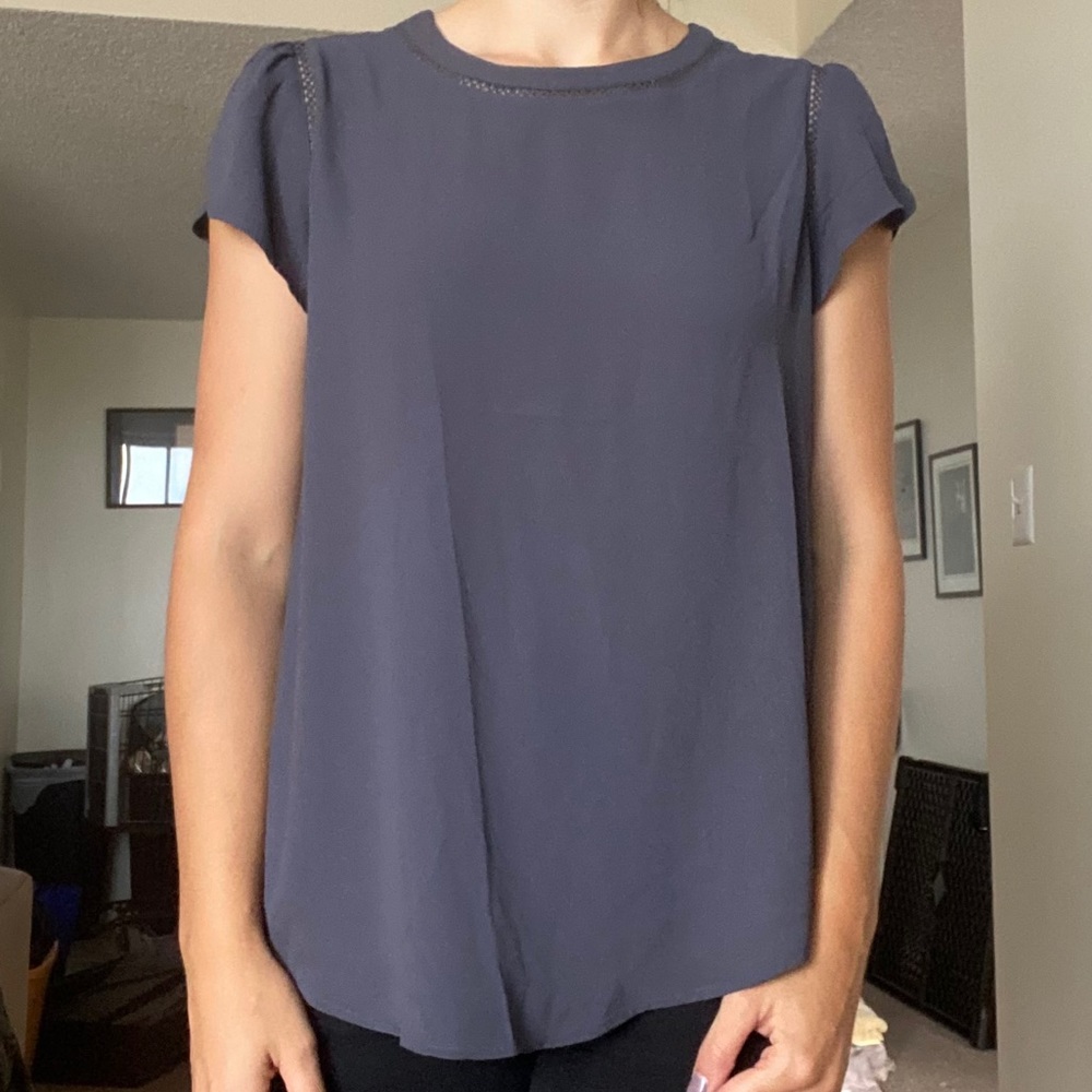 LOFT Button Back Blouse